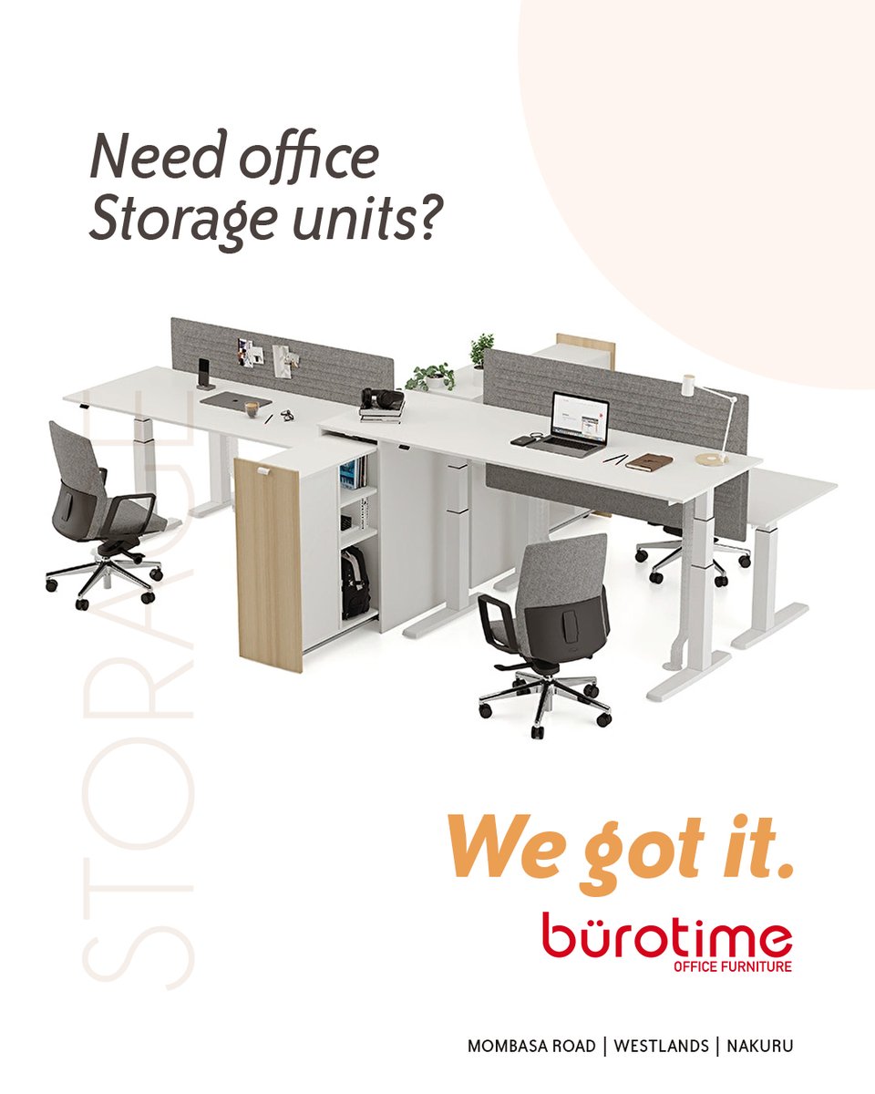 You’ll love how our modular #HOLM storage units keep everything in order and within reach. It’s designed to fit any space and match any decor. 
View it at our showrooms or reach us on +254 724 622 622 or +254 708 533563.
#BurotimeKenya #LuxuryFurniture #PremiumOfficeFurniture