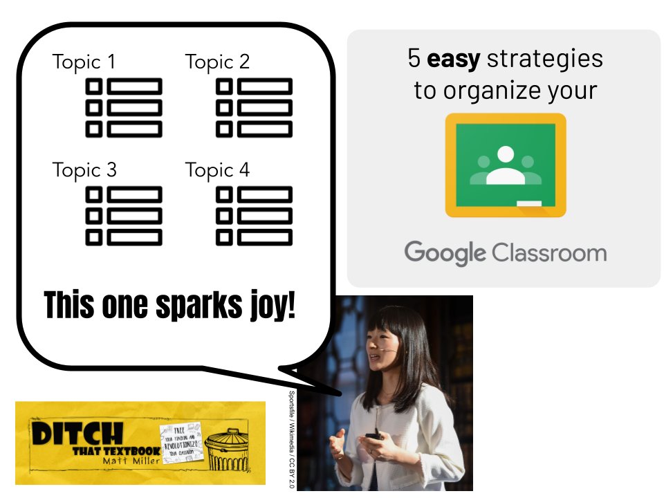 Is your Google Classroom a mess? An organizational disaster? Use these five strategies to get a handle on it! 5 easy strategies to organize your Google Classroom: ditchthattextbook.com/3-easy-strateg…