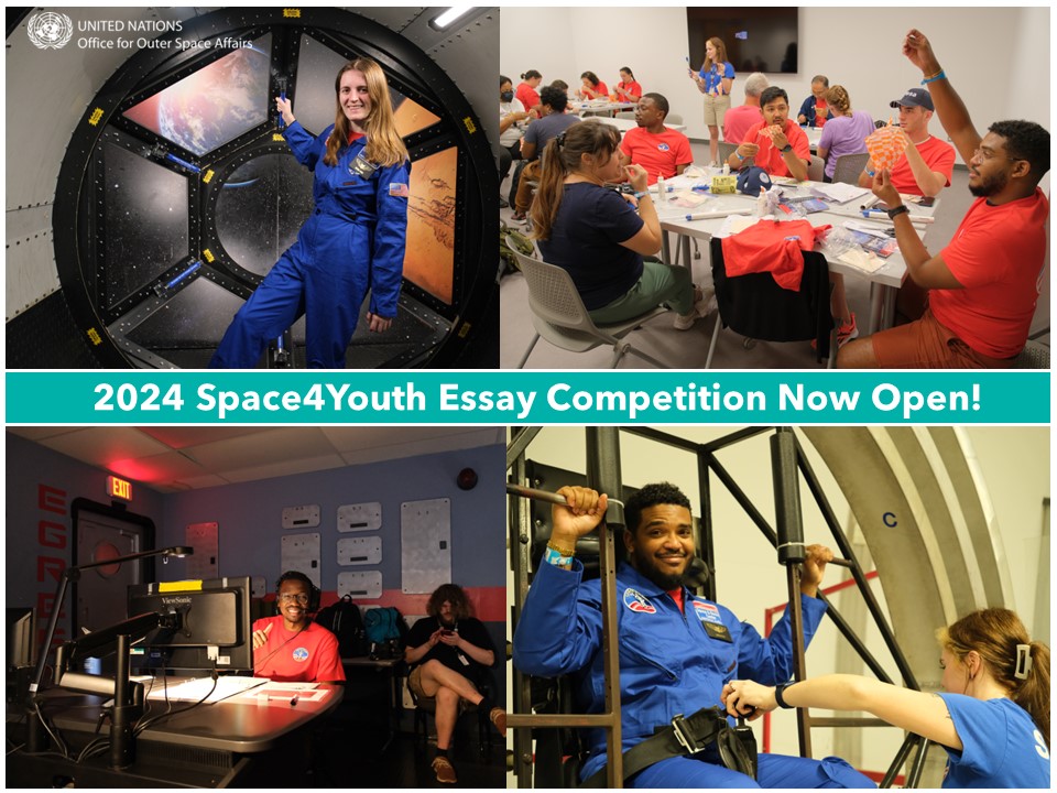 💫Do you want to win the opportunity to go to Space Camp?🌎 📣The 5th #Space4Youth Essay Competition is now open!✨🚀

🌐 Apply now and shape the future of space! 🚀👩‍🚀 More info ➡ shorturl.at/aelN4

📆 Deadline for abstracts: 11 Feb

<a href="/SGAC/">SGAC</a> #SpaceSustainability <a href="/usunvie/">U.S. Mission to the UN (Vienna)</a>