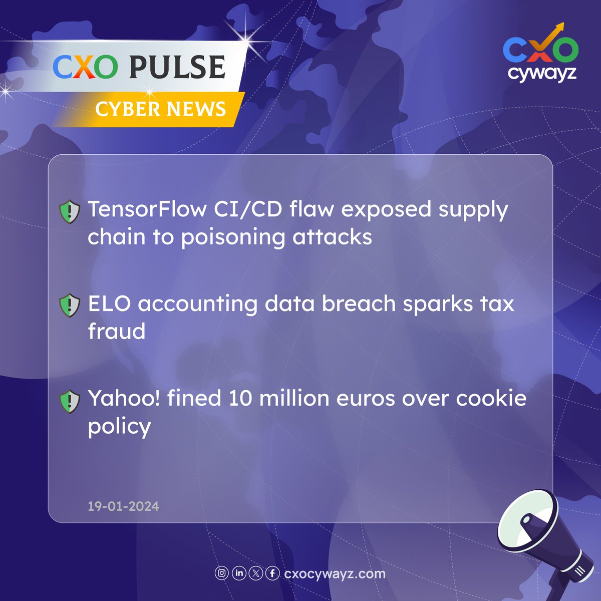 CXO PULSE Cyber News Headlines🚨

#cxopulse #cxocywayz #CyberSecurity #Yahoo #breach