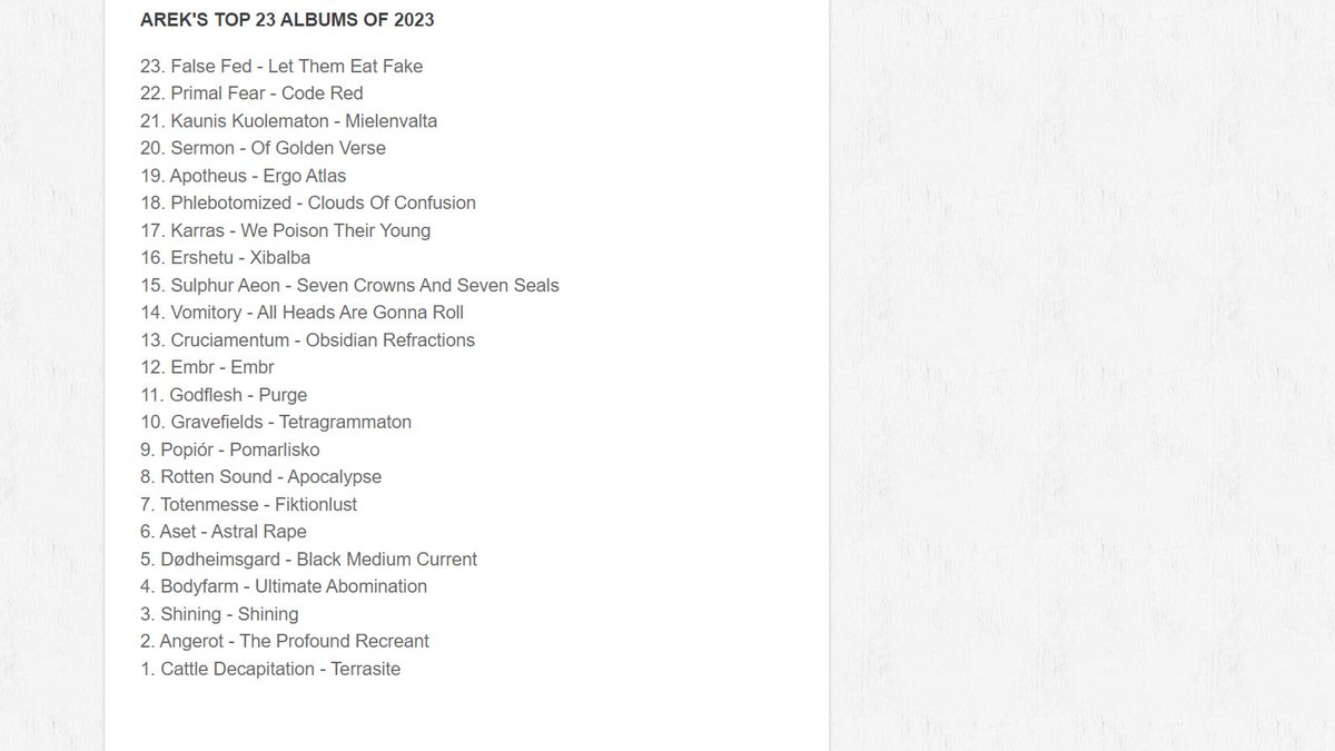 PaganRecords's tweet photo. 🔥🔥🔥Totenmesse - Fiktionlust among the top albums of 2023 according to Arek of MetalBite, thank you!
😈😈😈
#totenmesse #fiktionlust #blackmetal #extrememetal #paganrecords https://t.co/0O7WUPjnGh