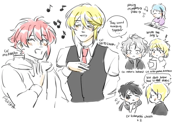 doodle of this unit with the two red coded boys that sound suspiciously amazing together