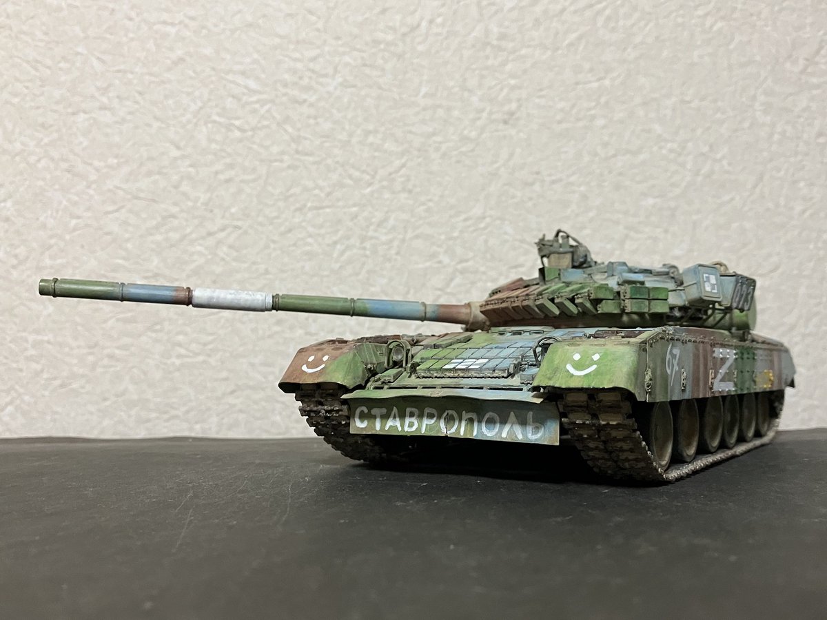 nekomanmaok's tweet photo. ただいま仕様変更中
#戦車模型 #scalemodels #模型戦車道 #T80 #TRUMPETERMODELS https://t.co/IqG9zarqPU