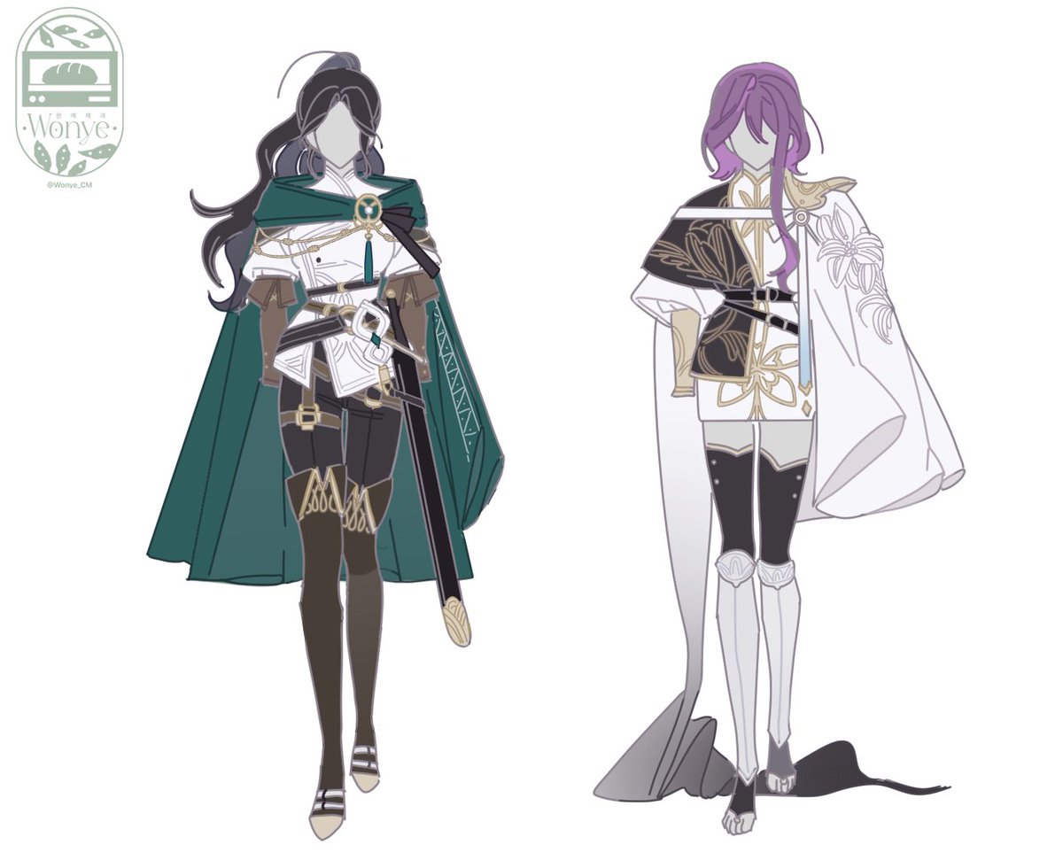 연성교환/페어 정통 판타지AU 의상작업 했습니다🌿