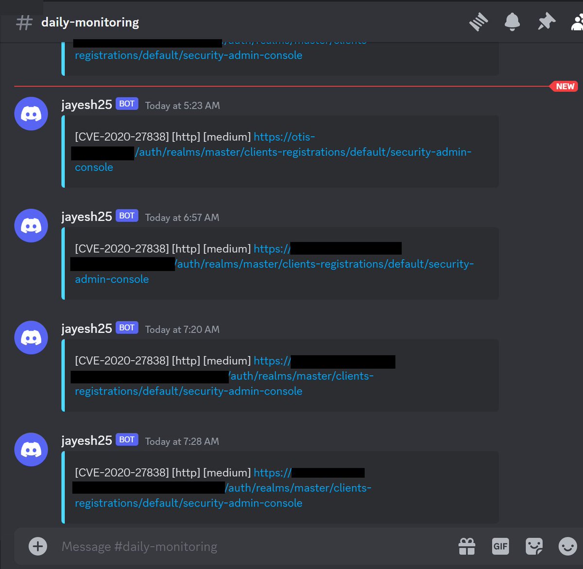 Jayesh25_'s tweet image. 🤖 Question of the day: How to set up Discord/Slack notifications for bug bounty findings?
Looking to enhance your automation workflow? Ideally, you should have Discord/Slack/Telegram notifications configured for your bug bounty automation to get instant alerts on critical…