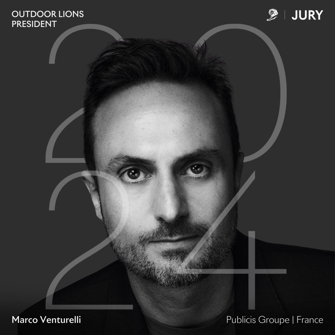 It’s official – our CCO Publicis France and CEO Publicis Conseil, @MarcoVenturelli, is the Outdoor Lions Jury President for @Cannes_Lions.

View the full jury here: bit.ly/47JSC1D

#CannesLions2024