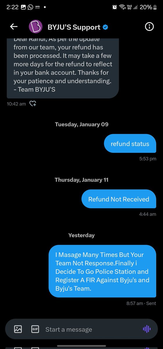 RahulRana9151's tweet photo. @BYJUS @ByjusSupport @jagograhakjago @kanwarpalgujjar @PMOIndia @mlkhattar @anilvijminister 
Dear Sir &amp; Madam 
Very Bad Service of @BYJUS Byjus Not Give My Refund.First Byjus Teaching Method is Very Bad.i Complaint Many Times. Then Refund approve 50% Fee. https://t.co/AQpGMJZLmK