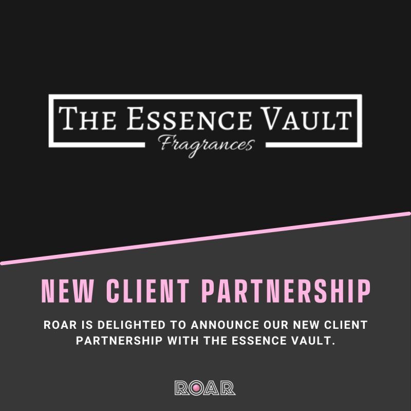 ROAR is delighted to announce our latest client partnership with The Essence Vault Ltd 🤝 We are incredibly excited to support The Essence Vault, which creates fragrances inspired by luxury designer fragrances at an affordable price. #NewClientPartnership #BusinessGrowth