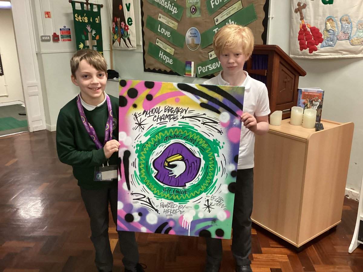 <a href="/kingsyzeGraff/">Kingsyze Graffiti</a> WOW! What a piece of art work. Thank you to you and our two hip-hop break-dancing school champions.