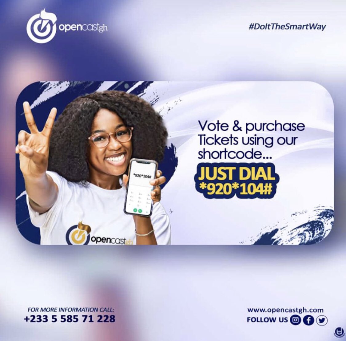nana_amatiwaah1's tweet photo. Dear Event Planner/Organizers,
Are you looking for a secured platform to host your Awards voting or Event ticketing?
Then @Opencastgh__ is for youuu.
We’re just a Dm away, LOOK SHARPPPP.
Opencastgh…. Do it the smart way!!!!
#opencastgh #eventplaner #awardsvoting #awards https://t.co/r7V5qWhSEi