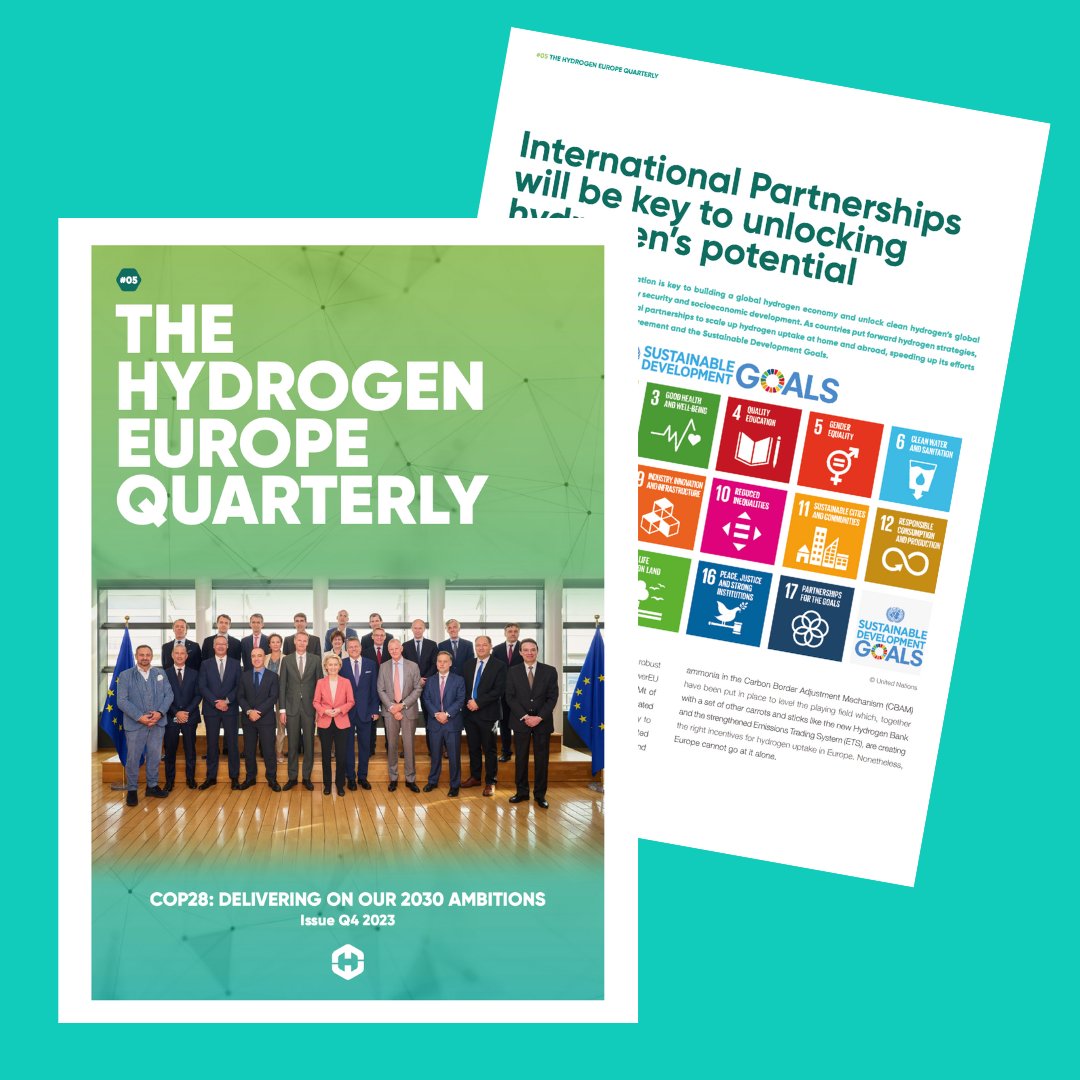 🌎 Let’s unlock the potential of #h2 together! 🚀

Read our #H2EQuarterly for the latest on the global hydrogen market and the EU’s role in boosting cooperation for a better world.

Join the conversation on #CleanHydrogen!

➡️ hydrogeneurope.eu/wp-content/upl…