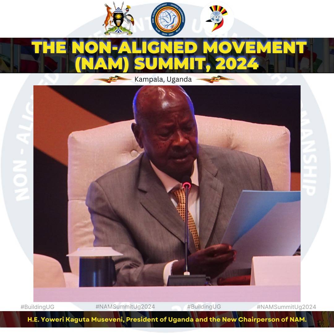 Ourstand is that the world should concentrate on common human problems, achieve prosperity through trade, advance science and technology to address human issues, environmental concerns crime and terrorism. The future is bright if we act right~President Museveni 
#NAMSummitUg2024