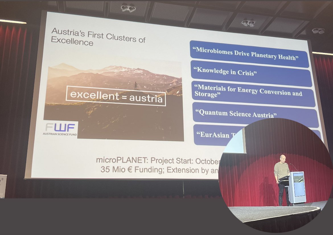 Michael Wagner takes the stage as the director of the first cluster of excellence in austria! 
Brace yourselves, future PhDs and postdocs – it's not just bacteria multiplying; job opportunities are too! Time to upgrade your microbiome and CV simultaneously 🦠🔬 #TES #Medunigraz