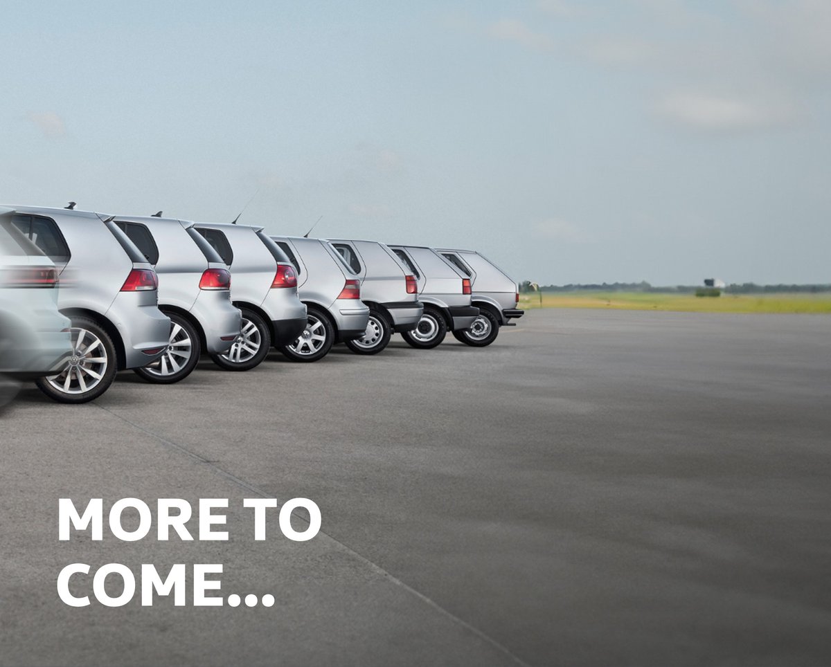🚘 Our Golf.

💡 The car that brings innovation to the masses.

👔 👕 The car with which you are always well dressed.
The car that is classless.

And has been for 50 years.

📖 Now we are opening a new chapter.

Curious?