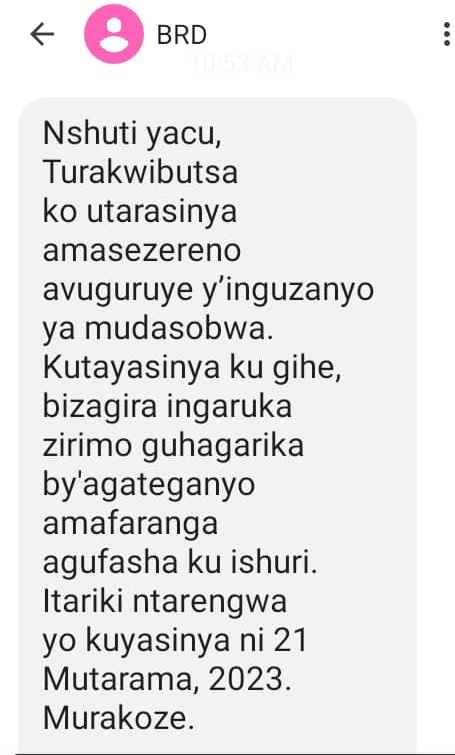 niyijeremie250's tweet photo. Ni ikibazo,
Bamwe mu banyeshuri biga mu myaka ya Nyuma #Finalists nyuma y'uko bamenyeshejwe ko batazahabwa #Laptops bari kwakira SMS za @BrdEducation zibasaba gusinya amasezerana kdi ko nibatayasinya batazongera kubona #Buruse
Hakorwe iki?
@KabagambeI @Annemwiza @ClaudetteIrere https://t.co/d3sFWIlThk