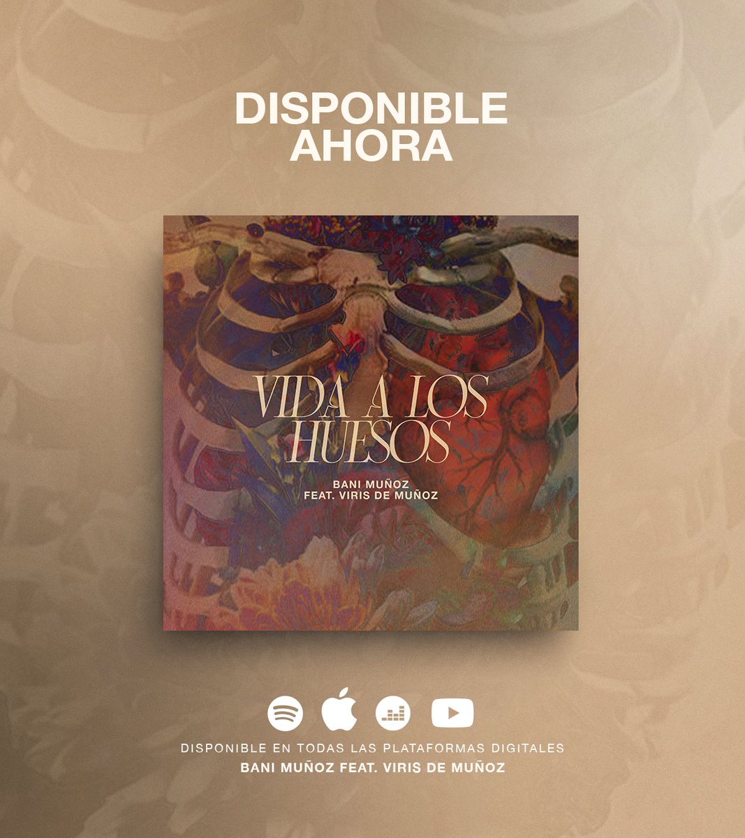 Escucha la nueva canción VIDA A LOS HUESOS, feat. Viris Rodriguez-Muñoz. 

Link: bfan.link/vida-a-los-hue…