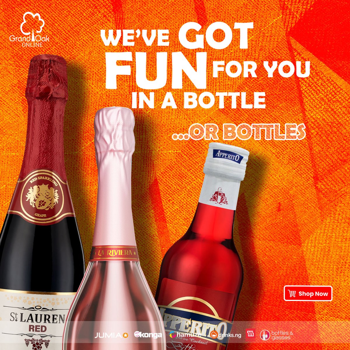 What’s your idea of fun? Games night, party, reading, watching movies or eating?

No matter your choice, accompany it with a bottle. Complete the fun and make the event memorable.

Shop Now on Chamuze.com, Jumia and Konga or tap the link in the bio @grandoakonline.