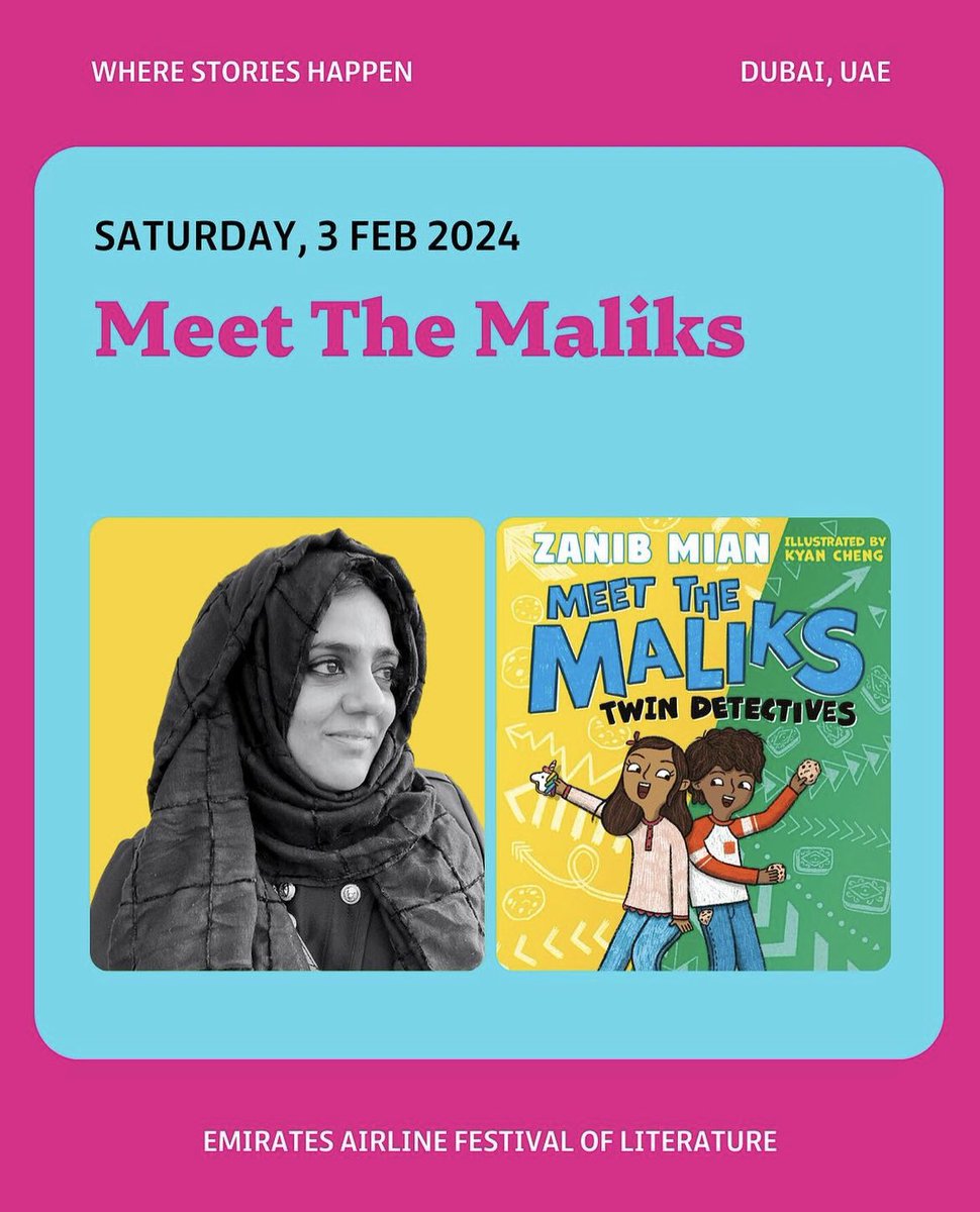 I’m at the @EmiratesLitFest this year! Looking forward to meeting the locals for this event. Book tickets here: litfesttickets.emirateslitfest.com/addtocart/zani…