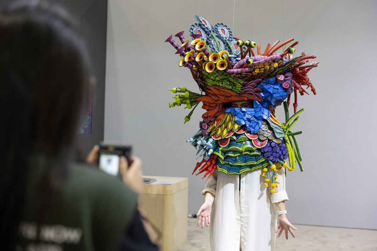 ‘We Are Here Now’ is an interactive project by Eko Nugroho commissioned by <a href="/UBS/">UBS</a>. Addressing environmental issues, the installation features 2 colourful mask sculptures made of recycled materials and a blank sculpture that requires audience participation.📍UBS Art Studio, Level 1