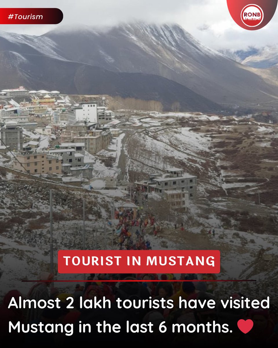 Tourist in Mustang: मुस्ताङमा पछिल्लो ६ महिनामा झन्डै २ लाख पर्यटक घुम्न गएका छन्। ❤️ #LocalTourism 

Pic. Santosh Katel