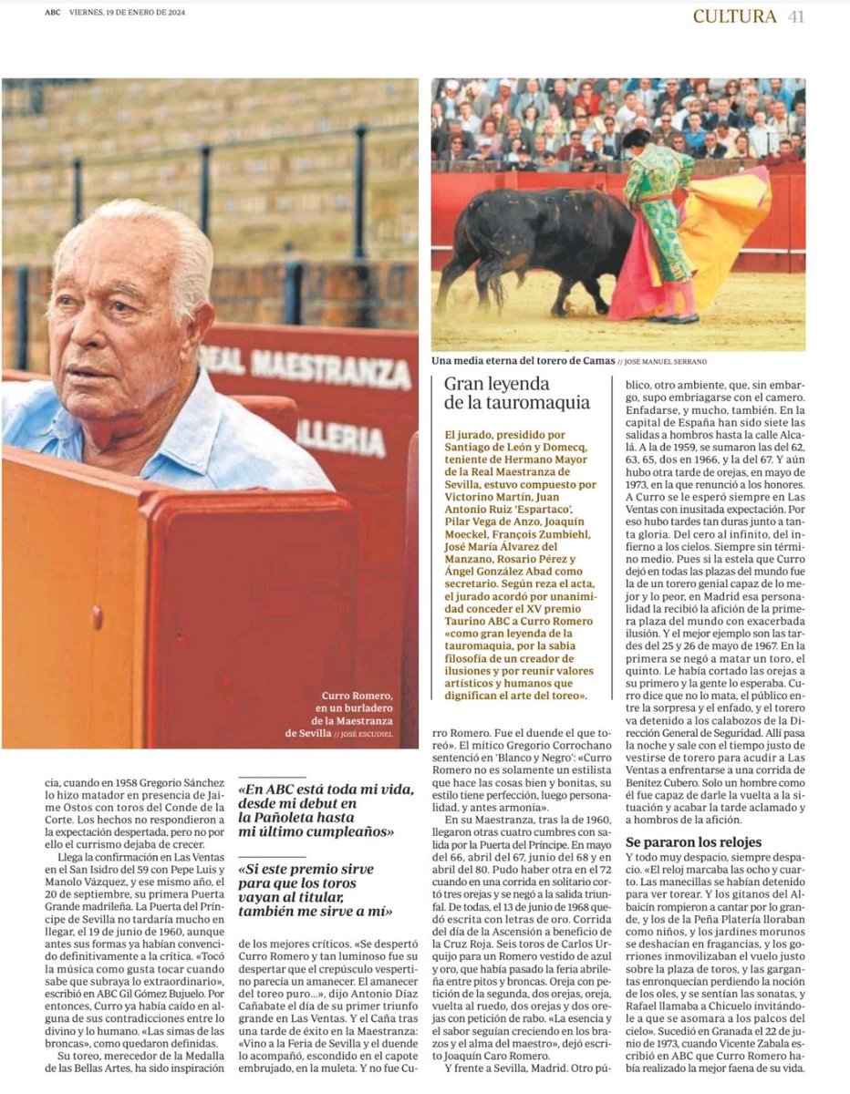 Curro Romero en ABC:
