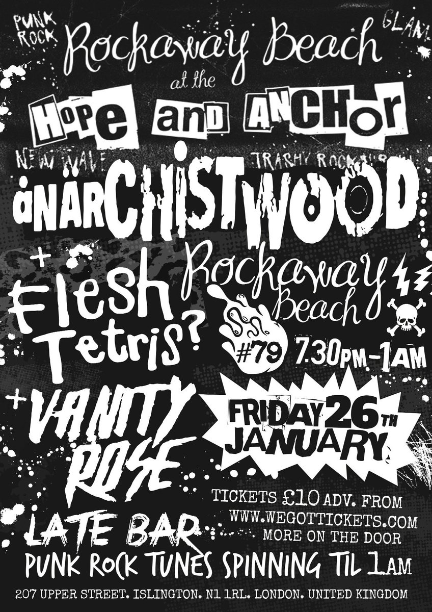 The DeRellas (@thederellas) on Twitter photo Adv Tickets wegottickets.com/event/596324/ β¦.A week away .. Rockaway Beach β¦Starring anarchistwood, Flesh Tetris, Vanity Rose, punk Rock on the Decks β¦<a href="/LondonRockaway/">RockawayBeachLondon</a>β© β¦<a href="/FleshTetris/">Flesh Tetris</a>β© β¦@ViveLeRock1β© β¦<a href="/TimeOutLondon/">Time Out London</a>β© #punk Adv Tickets wegottickets.com/event/596324/ β¦.A week away .. Rockaway Beach β¦Starring anarchistwood, Flesh Tetris, Vanity Rose, punk Rock on the Decks β¦<a href="/LondonRockaway/">RockawayBeachLondon</a>β© β¦<a href="/FleshTetris/">Flesh Tetris</a>β© β¦@ViveLeRock1β© β¦<a href="/TimeOutLondon/">Time Out London</a>β© #punk