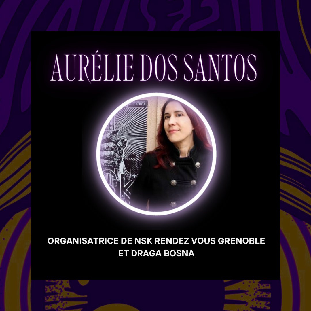 Aurélie Dos Santos, organisatrice de NSK Rendez-vous Grenoble et Draga Bosna, vous présentera toute notre soirée Nouvelle(s) Vague(s) Soviétique(s) du jeudi 1er février. Vous êtes entre de très bonnes mains 👀