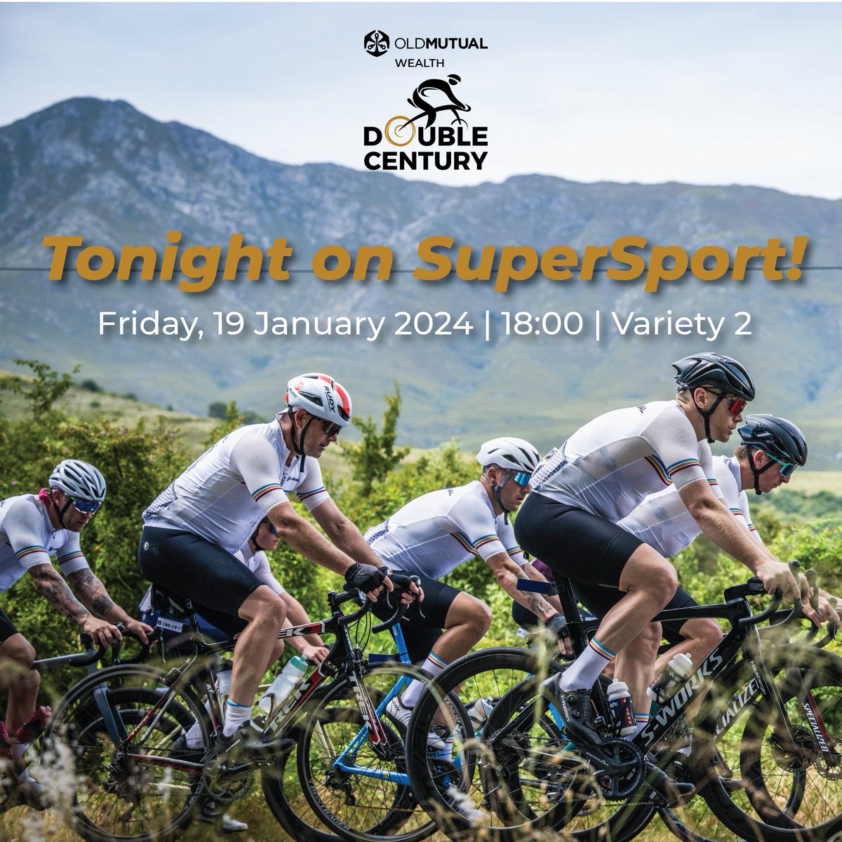 📣REMINDER!
Relive the magic of race day TONIGHT on @supersporttv Variety2/Variety 2 Africa at 18:00. Join us as we take a look back at the highlights of the 2023 Old Mutual Wealth Double Century.
#Oldmutualwealthdc #FurtherTogether