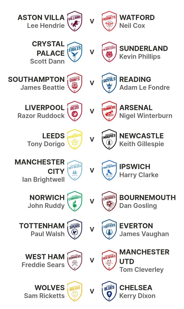 MW18 IS UPON US! This week sees @1jamesbeattie take on @A1F1E9 as Southampton go against Reading. A big rivalry clash this week with Liverpool facing Arsenal. Elsewhere Norwich go to head to head with Bournemouth. Check out the full list of fixtures below.🏌️‍♂️ #GPL #Golf #Expros