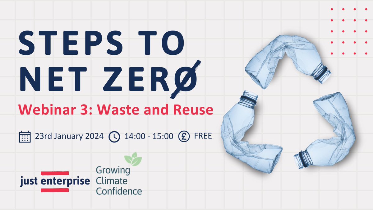 JustEnterprise's tweet photo. What approach does your #SocialEnterprise or other #ThirdSector org take to waste and reuse?
Learn more about this hot topic with our FREE webinar on 23rd Jan: https://t.co/xtL9dxRMPd
#GrowingClimateConfidence #NetZero #LetsDoNetZero #ZeroWasteScotland @scvotweet https://t.co/uqO8kpl4MD
