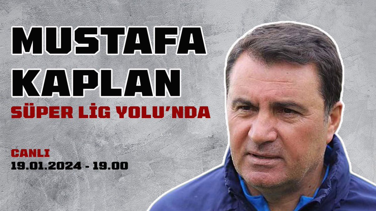 Son olarak #Adanaspor’u çalıştıran ve dün görevinden ayrılan teknik direktör @mustafakaplanTD bu akşam 19.00’da Süper Lig Yolu YouTube kanalımızın konuğu olacak.