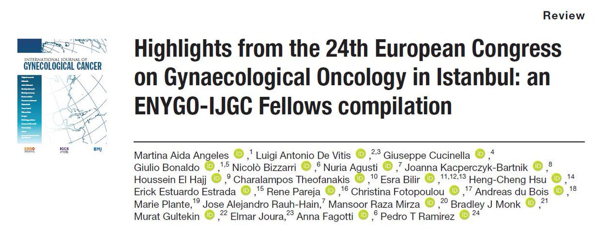 Have your read this publication prepared by ENYGO and @IJGC_online Fellows?

In September 2023, during the <a href="/ESGO_society/">ESGO</a> Congress, we conducted nine interviews with senior opinion leaders, on important topics in the field of gynecologic oncology. 

ijgc.bmj.com/content/early/…