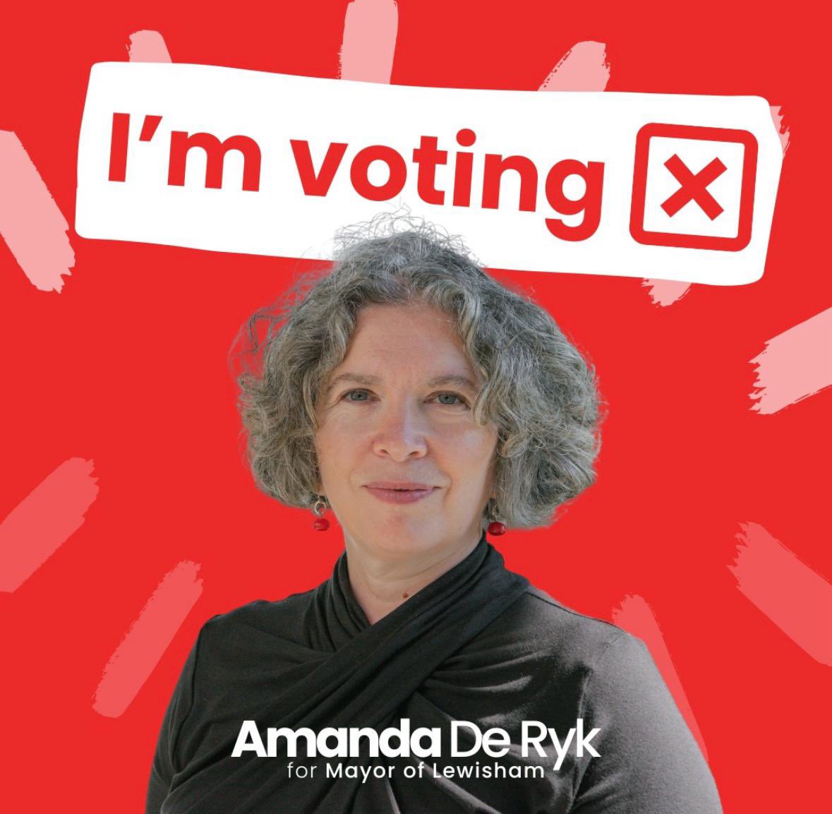Wonderful news that my friend @AmandadeRyk is standing for Mayor of Lewisham.