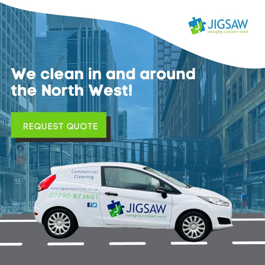 Jigsaw Facilities are a professional commercial cleaning company who service the North West of England. We assist and advise you on how to up your cleaning game! 

Visit our website to view our services. 🚀 buff.ly/2DuhgrR

#professionalcleaning #cleaning #officecleaning