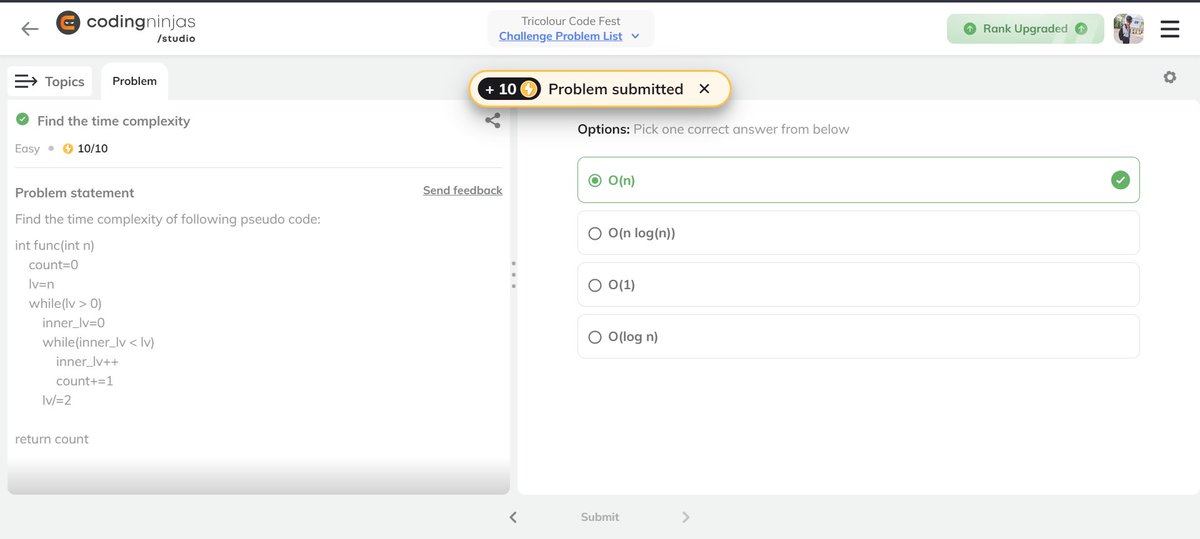 Coder_Shelby_7's tweet photo. Completed #Day16 from #24DaysOfCode - 𝐓𝐫𝐢𝐜𝐨𝐥𝐨𝐮𝐫 𝐂𝐨𝐝𝐞 𝐅𝐞𝐬𝐭 _ @CodingNinjasOff
Excited to grap some good practise over technical knowledge ....                          

#buildinpublic #ProblemSolving #100daysofcodechallenge https://t.co/rqDPWwmWzS