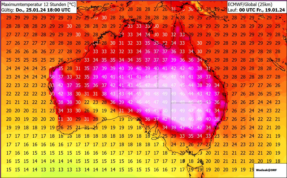 In Australien ist gerade Sommer und wir steuern auf eine rekordverdächtigen Hitzewelle. Nächsten Donnerstag sehen wir 50°C, ein bisschen mehr und es wäre eine noch nie dagewesene Hitze selbst hier: