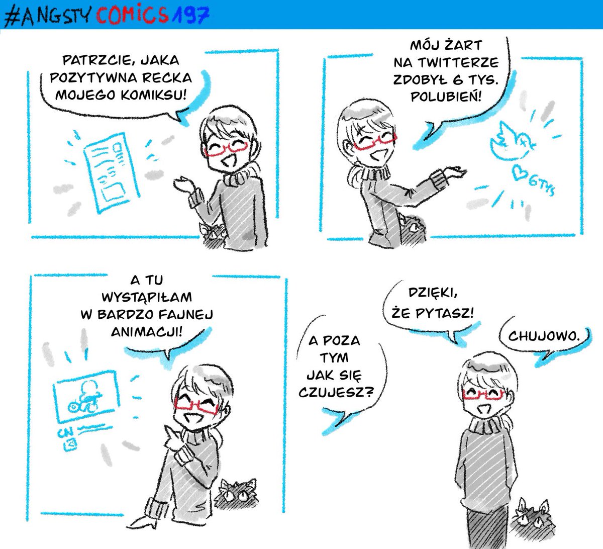 kpt_punk's tweet photo. #angstycomics
U mnie wbrew pozorom po staremu.
P.S. Bałwan dobił do 7 tys. https://t.co/f04vwOZ5T1