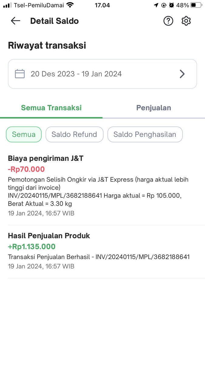 VSunandah's tweet photo. @jntexpressid tolong bantu foolow up dong. Ini saya transaksi dipotong 70k padahal pas ngasih paket kena charge juga 60k. Jadi doble2 gini maksudnya gimana? Bisa refund gak https://t.co/iq3Ade37vF