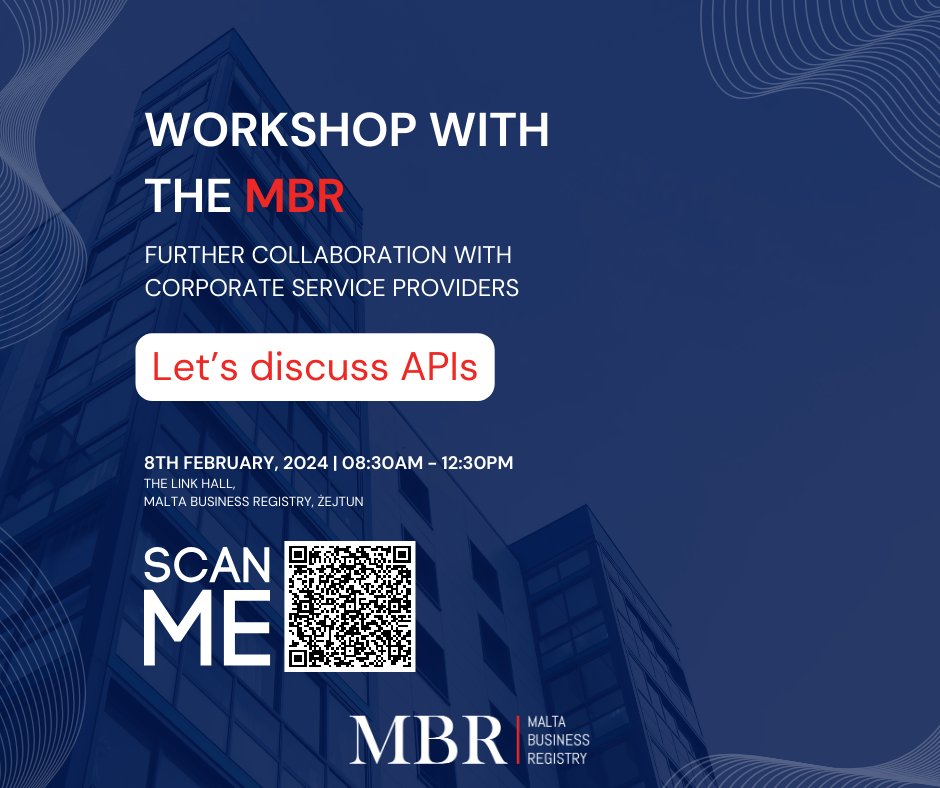 𝗠𝗕𝗥’𝘀 𝗪𝗼𝗿𝗸𝘀𝗵𝗼𝗽 - 𝗙𝘂𝗿𝘁𝗵𝗲𝗿 𝗰𝗼𝗹𝗹𝗮𝗯𝗼𝗿𝗮𝘁𝗶𝗼𝗻 𝘄𝗶𝘁𝗵 𝗖𝗼𝗿𝗽𝗼𝗿𝗮𝘁𝗲 𝗦𝗲𝗿𝘃𝗶𝗰𝗲 𝗣𝗿𝗼𝘃𝗶𝗱𝗲𝗿𝘀 (𝗟𝗲𝘁’𝘀 𝗱𝗶𝘀𝗰𝘂𝘀𝘀 𝗔𝗣𝗜𝘀)

We are positive this 👇  will be worth your time:
showshappening.com/Malta-Business…