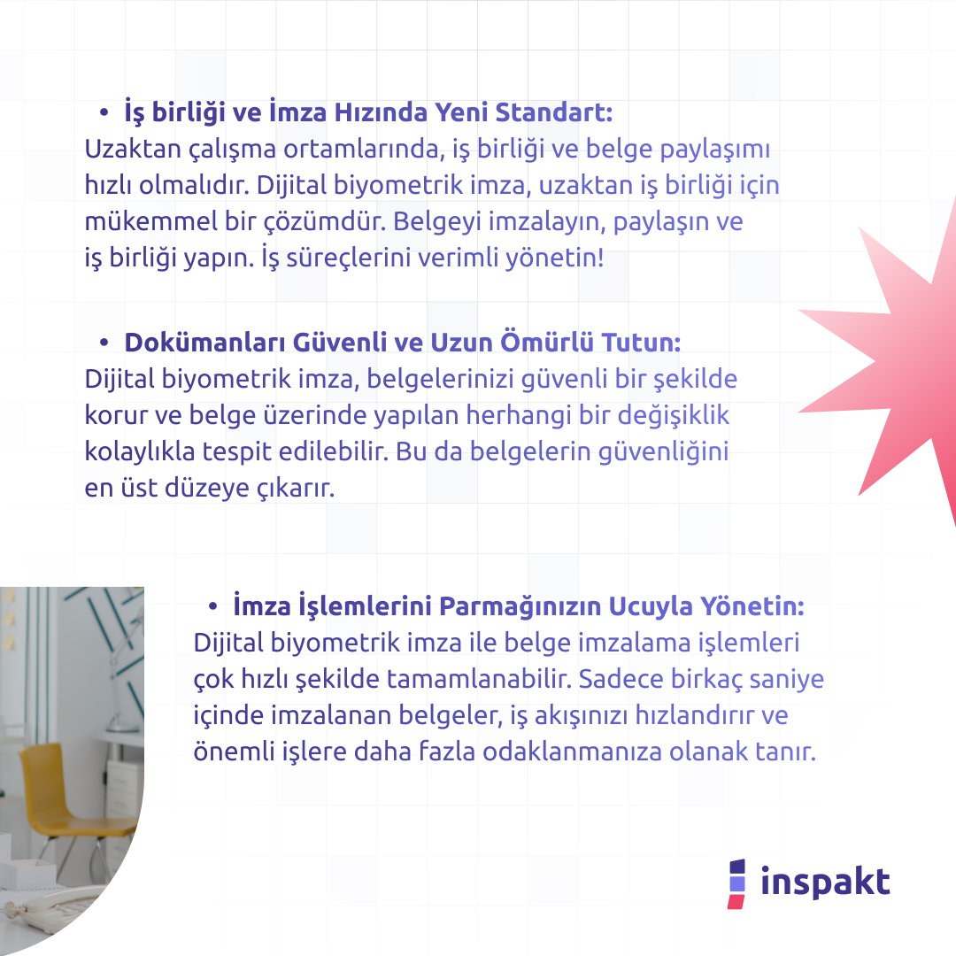 Hız ve Güvenliğin Buluştuğu Nokta : Dijital Biyometrik İmza

Dijital dünayaya adım atarken size eşlik edelim! : inspakt.com

#DigitalTransformation #DigitalSignature #BiometricSignature #ElectronicSignature #DigitalizingTrust #TrustBuilder #Paperless