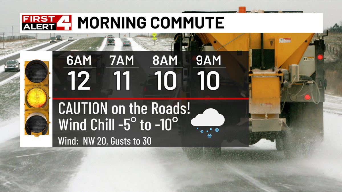 🚨HAZARDOUS TRAVEL THIS MORNING!🚨
I have SERIOUS concerns about the AM rush today. Interstates are snow-covered, temperatures have crashed, and winds are gusting to 30 MPH. As more drivers join the fray, this could get ugly.
#stlwx <a href="/kmov/">KMOV</a> #FirstAlert4