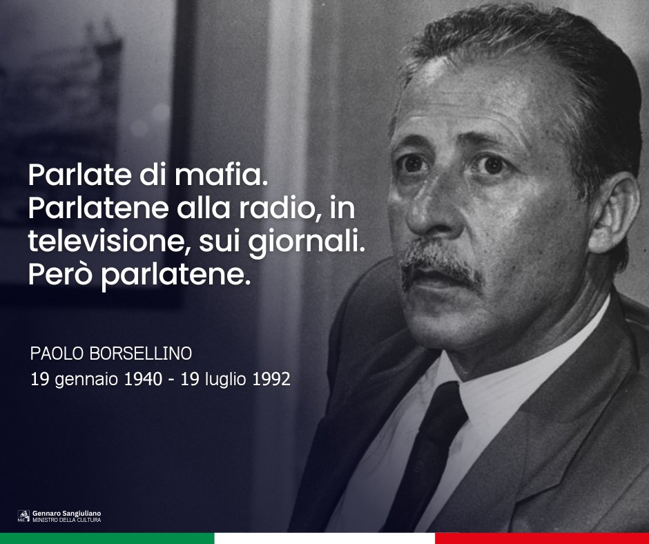 Oggi ricordiamo la nascita di un eroe italiano, Paolo Borsellino. La sua dedizione nella lotta contro la criminalità organizzata e il suo sacrificio rimangono un esempio di coraggio e integrità. Onoriamo la sua memoria e continuiamo a combattere per la giustizia.