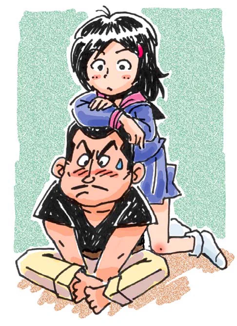 #何だっていい過去作品を掲載するチャンスだ  10年ほど前(多いな)に描いた中学チエちゃん。なんでかテツがふっくらしているのが気になるのであまり上げないのですが。