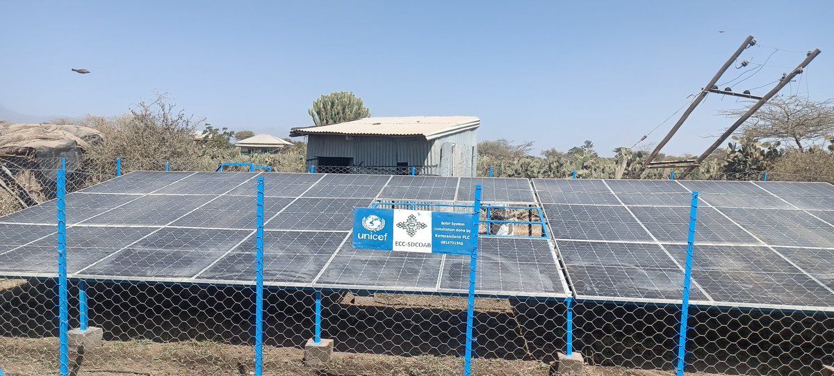 SamuelMadul's tweet photo. Communities access water from UNICEF solarized water systems after six years of non-functioning in Raya Azebo, Southern Tigray.  Thanks to #SaudiArabia for their generous contribution to Emergency WASH responses for #UnicefEthiopia. https://t.co/P8ndd4p9yE
