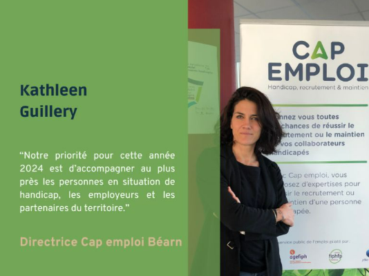 🌟[Nomination] 🎉
Nous vous annonçons avec joie l’arrivée de Madame Kathleen Guillery comme Directrice du <a href="/CapBearn/">CAP EMPLOI BEARN</a> . Son parcours exemplaire au sein de notre équipe, impulsera une nouvelle dynamique au sein du <a href="/CapBearn/">CAP EMPLOI BEARN</a> pour cette nouvelle année 2024.
#emploi #handicap #bearn