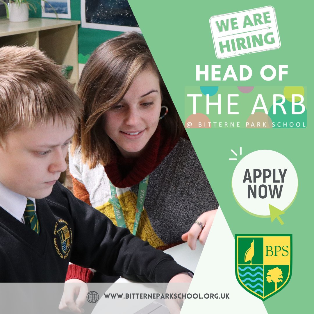 Following the retirement of our current post holder in the summer, we are looking to appoint a new Head of The Autism Resource Base (The ARB) to join us from September 2024.

Please visit our website to find out more - bitterneparkschool.org.uk/our-school/job…