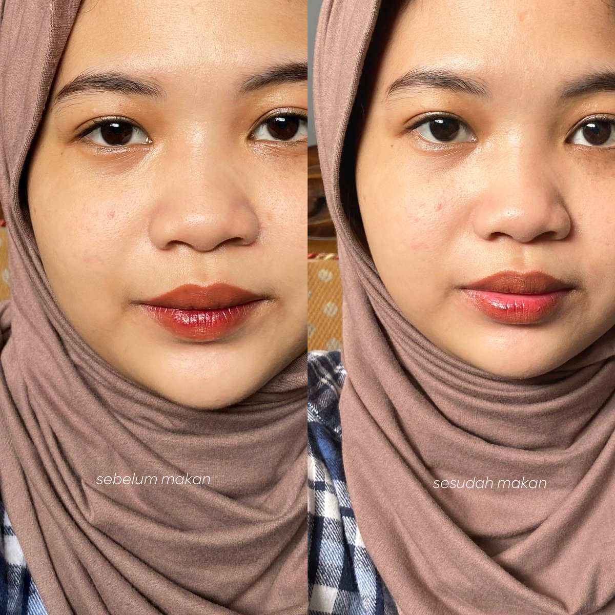 aescvbe's tweet image. GUE BILANG SI COBAIN INI LIPTINT masa buat makan ayam geprek secara brutal cuma ilang dikit mana warnanya juga cakepp abizzz🤩🥹