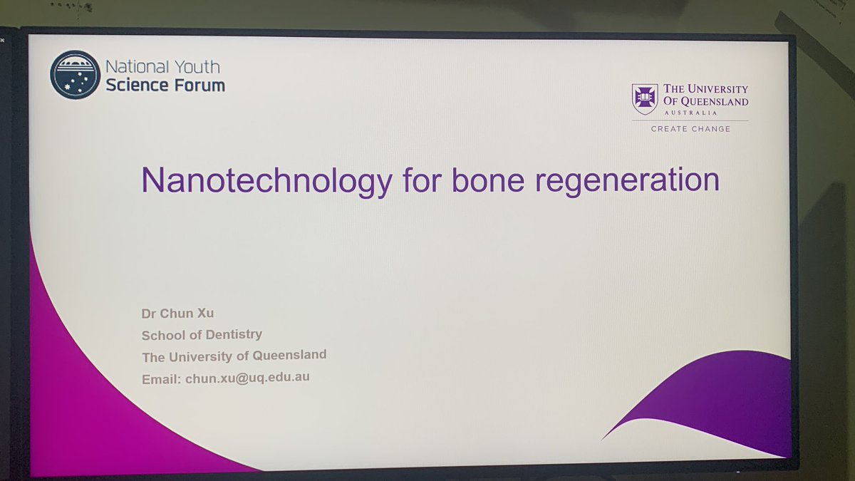 Thank @NYSFoz for the invitation and it was a great experience to give a specialist lecture to our Y12 students about #nanotechnology and bone #regeneration #STEMeducation @UQ_News @UQHealth @UQiTEAM