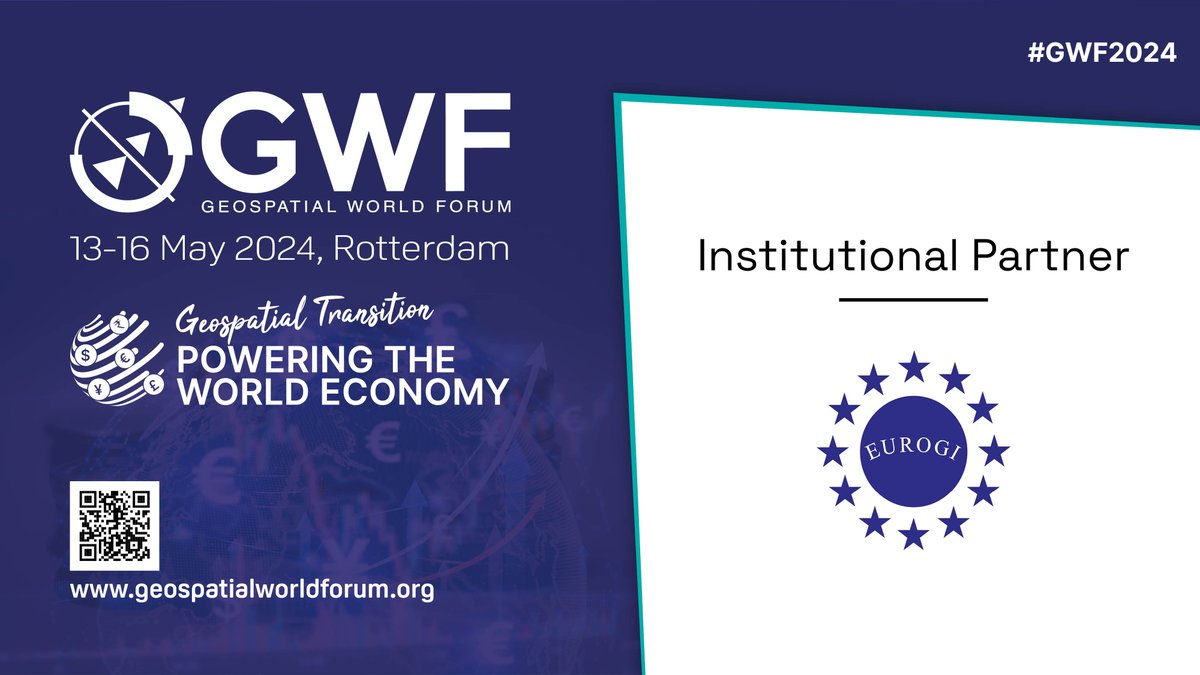 #gwf2024 #partnerannouncement

We’re thrilled to announce <a href="/EUROGIonline/">EUROGI</a> as our Institutional Partner at Geospatial World Forum 2024 set to take place from 13-16 May 2024 in Rotterdam, The Netherlands.

To know about their offerings, Register now: geospatialworldforum.org/registration.h…