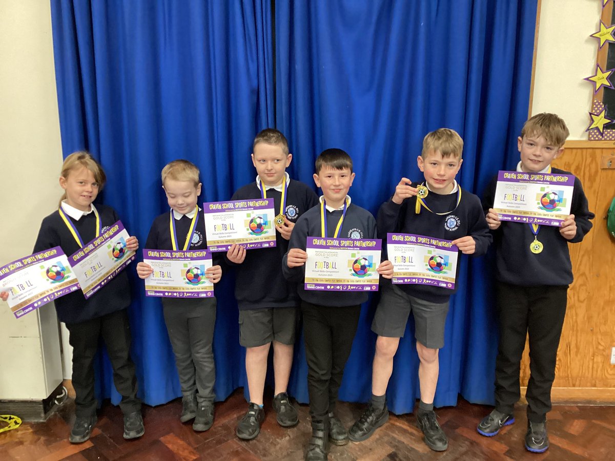 Our medal winners from the paired football challenge. <a href="/SkiptonTennis/">Skipton Tennis Centre</a> . We love to challenge ourselves.